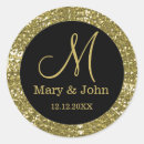 Search for glam wedding stickers Black and gold