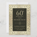 Search for black and gold 60th birthday invitations Floral