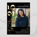 Search for calligraphy graduation invitations Black and gold