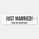 Search for brides bumper stickers Just married