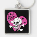 Search for love skull key rings Heart