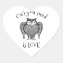 Search for owl with heart stickers Bird