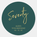 Search for gold 70th birthday stickers Modern