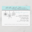 Search for ice blue bridal shower invitations Snowflakes