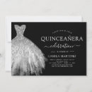 Search for black silver quinceanera invitations Sparkle