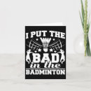 Search for bad mother cards Badminton mum