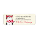 Search for happy cat return address labels Merry christmas