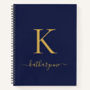 Search for navy and gold notebooks Monogrammed
