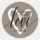 Search for brown heart stickers Elegant calligraphy script typography