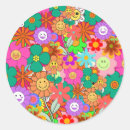 Search for psychedelic pattern stickers Flower power