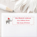 Search for elephant return address labels Christmas party