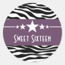 Search for zebra sweet sixteen stickers Pattern