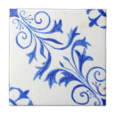 Search for blue leaf tiles Blue and white