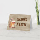 Search for a latte thank you cards Funny