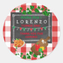 Search for italian birthday party stickers Thank you