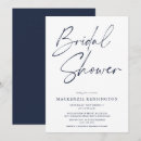 Search for blue and white bridal shower invitations Modern
