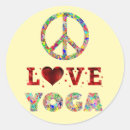 Search for peace love yoga stickers Colourful