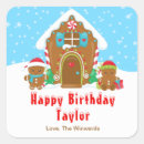 Search for red house stickers Gingerbread man