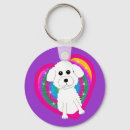 Search for bichon frise key rings White