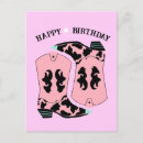 Search for cowgirl boots birthday cards Western