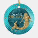 Search for mermaid christmas tree decorations Gold