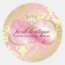 Search for damask round stickers Girly