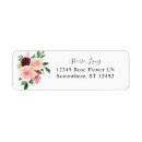 Search for blush floral return address labels Fall
