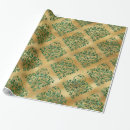 Search for gold damask wrapping paper Vintage