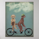 Search for funny bicycle posters Dogs on bicycles