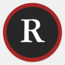 Search for initial letter r stickers Black and white
