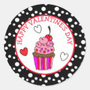 Search for valentines day cupcake stickers Red