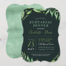 Search for leaves rehearsal dinner invitations Watercolor