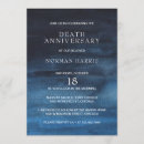 Search for navy blue anniversary invitations Simple