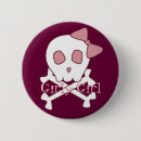 Search for girly skull badges Skull and crossbones