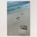 Search for footprints in the sand puzzles Water