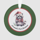 Search for racoon christmas tree decorations Forest