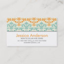 Search for victorian calling business cards Damask