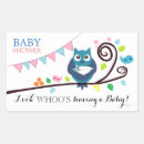 Search for whimsical owls stickers Baby shower