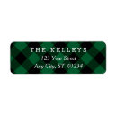 Search for green plaid return address labels Buffalo