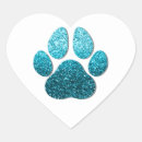 Search for blue dog paw stickers White