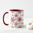 Search for red and white snowflakes mugs Festive
