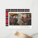 Search for red plaid christmas cards Gold