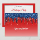 Search for blue drip invitations Glitter