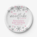 Search for snowflake plates Winter baby shower