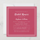 Search for magenta bridal shower invitations Bride to be