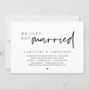 Search for we got married invitations Black and white