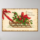 Search for santa sleigh art Vintage