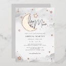 Search for gold silver baby shower invitations Moon