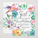 Search for hummingbird baby shower invitations Floral