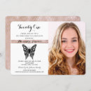 Search for black white pink invitations Glitter